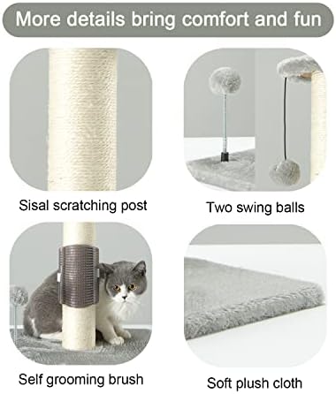 PEEKAB 32" Tall Cat Scratching Post Sisal Scratch Posts - Image 3