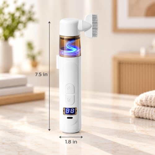 Wireless Lice Comb Electric, 2-in-1 Lice Vacuum Comb Kit - Image 7