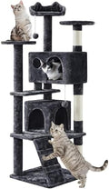 Yaheetech 62in Cat Tree Tower, Double Condo, Scratch Posts by Yaheetech