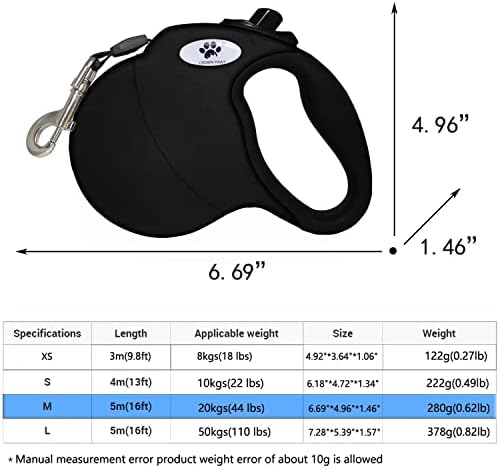 16ft Retractable Dog Leash for Medium Breed Dogs up to 44 lbs - Image 2