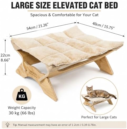 JSPYFITS Elevated Cat Bed Hammock, Raised Cat Bed - Image 5