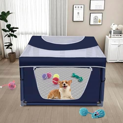 42 × 42 inch Dog Playpen with Pee Pad, Soft Puppy Playpen, 25 Height Pet Playpen - Image 5