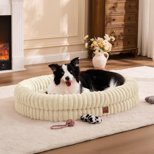 ChiXnuggle Orthopedic Dog Bed, Washable Cover, Faux Fur Bolster Pet Couch - Image 3