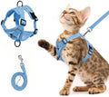 cat Chest Harness and Leash, Anti-Escape Adjustable Soft mesh cat Leash and by Shudyear