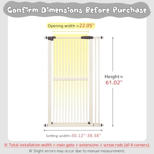 Lumizone 61.02" Extra Tall Pet Gate - Image 2