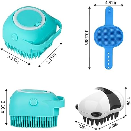 Comotech 3-in-1 Dog Grooming Brush | Adjustable Handle Shampoo Brush & Scrubber - Image 6