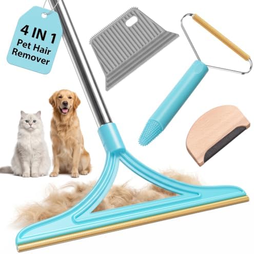 4-in 1 Carpet Rake for Pet Hair Removal, Reusable Pet Hair Remover Tool by Unknown