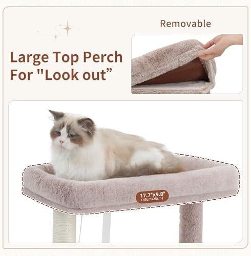 Gitelsnour Cat Tree Tower with Sturdy Steel Tube - Image 3