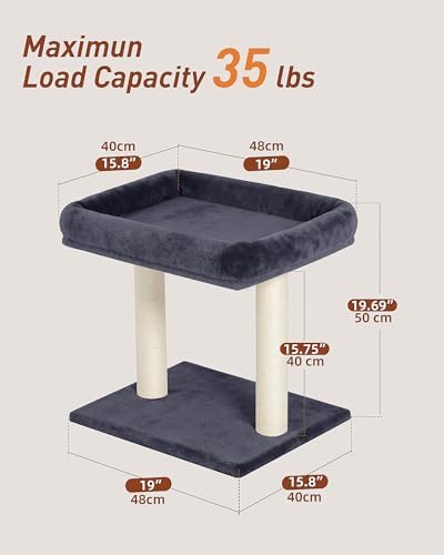 19" Small Cat Tree with Scratching Post - Image 5