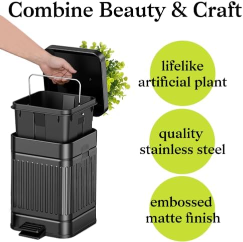 Outdoor Dog Poop Trash Can, Plant-Styled Small Trash Can - Image 6