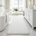 Ophanie White Bathroom Runner Rugs 60x24, Soft Chenille Bath Mat, Non Slip by Ophanie