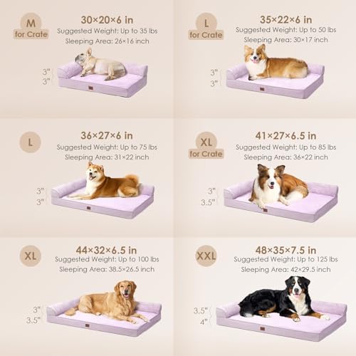EHEYCIGA Orthopedic Dog Bed Medium Size, Memory Foam Dog Bed - Image 2