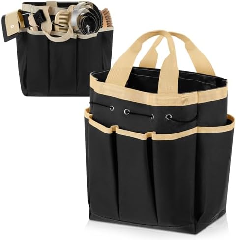 Abbylike Grooming Tote, Khaki and Black by Abbylike