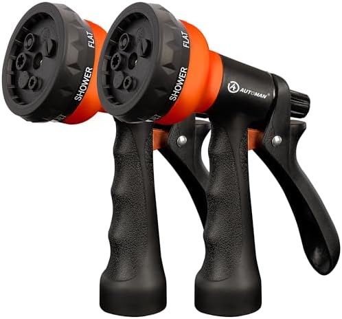 AUTOMAN-Garden-Hose-Nozzle, 2 Pack ABS Water Spray Nozzle by AUTOMAN