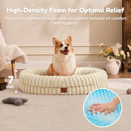 ChiXnuggle Orthopedic Dog Bed, Washable Cover, Faux Fur Bolster Pet Couch - Image 4