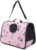 Pet Carrier with Shoulder Strap, 14 Inch x 9.4 Inch x 7 Inch Foldable Pink by YIKANGHENG