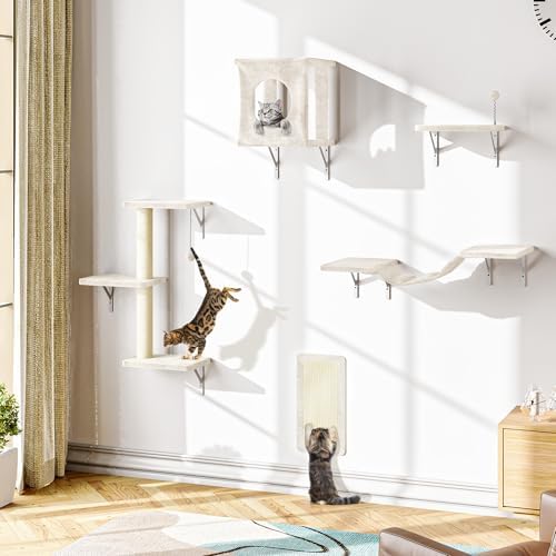 10 Pcs Cat Wall Shelves for Large Cats, Floating Climber - Image 6