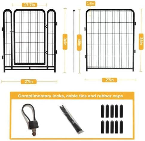 Getlay Dog Playpen 36 Inch 14 Panels, Dog Play Pen Indoors, Garden Fence - Image 4