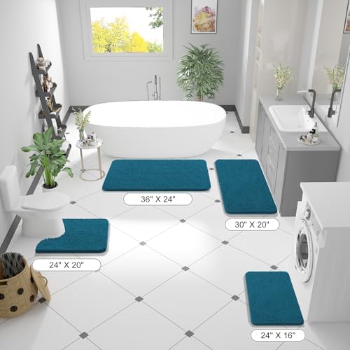 OLANLY Bathroom Rugs 30x20, Extra Soft Absorbent Chenille Bath Rugs - Image 2