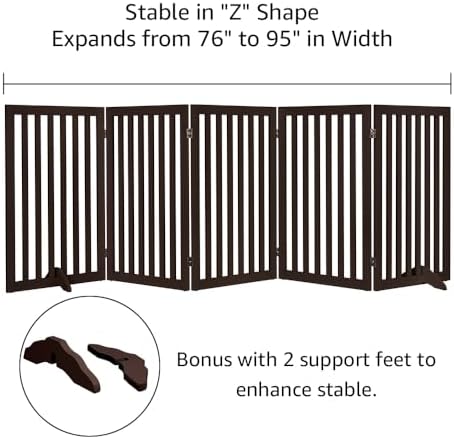 unipaws 36”H Free Standing Pet Gate - Image 4