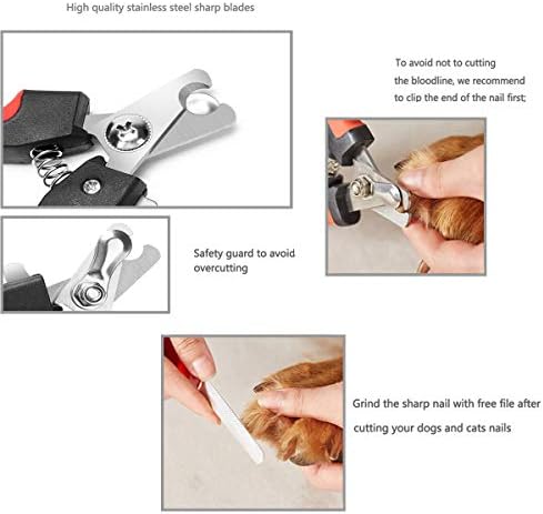 Pet Nail Clippers and Trimmers Set Safety Guard to Avoid Over Cutting Razor - Image 4