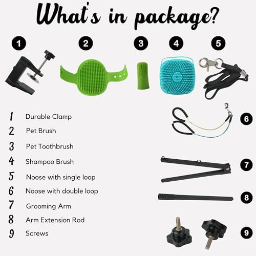 Dog Grooming Arm with Clamp & Pet Grooming Table Accessories - Image 2