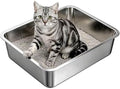 Stainless Steel High Sides Cat Litter Box by OneBug