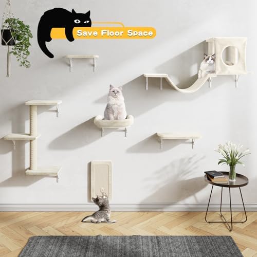 12-in-1 Cat Wall Shelves, Luxury Wall-Mounted Cat Shelves - Image 5