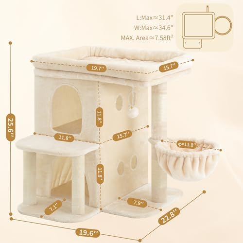 Heybly 25.6" Cat Tree for Large Cats - Image 4