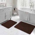 Ophanie Brown Bathroom Rugs Sets 2 Piece, Soft Chenille Bath Mat, Non Slip by Ophanie