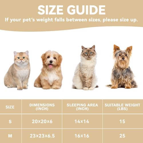 Zerbuger 23in Camel Round Dog Bed Sofa - Image 6