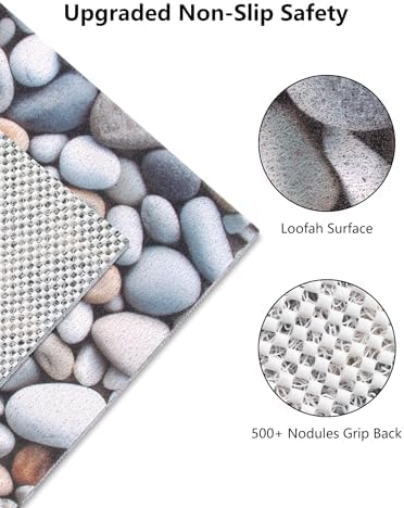 Square Shower Mat, Yonala 27 x 27 Inch Stylish Non Slip Shower Mats - Image 3
