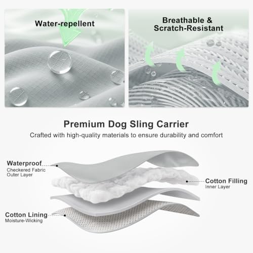 FURTIME Dog Sling Carrier, Puppy Sling - Image 5