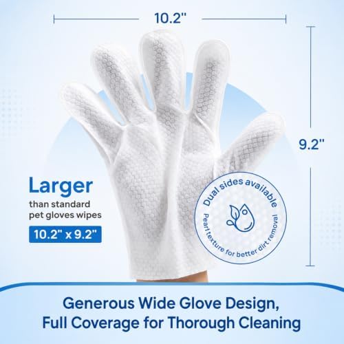 PET No‑Rinse Grooming Gloves, Individually Wrapped, Hypoallergenic pH‑Balanced - Image 7