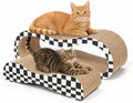 2 in 1 Large Cardboard Cat Scratcher Lounger, Cat Scratching Board by SimpleDeluxe