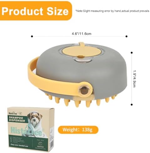 Yellow Dog Bath Brush for Bathing&Shedding Dog Shampoo Brush - Image 6