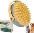 Yellow Dog Bath Brush for Bathing&Shedding Dog Shampoo Brush by Histotree