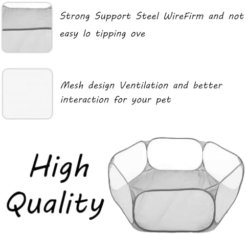Small Animals Playpen, Portable Pop-up Open Interactive Pet Tent, Indoor - Image 5