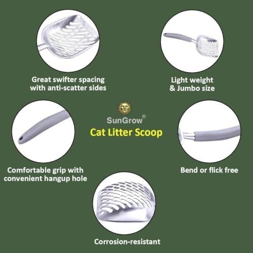 SunGrow Cat Litter Scoop, Life Transforming Cat Scooper, Saves Clear Litter - Image 2