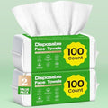 Elvira 100 Count Disposable Face Towels, Ultra Soft Skincare Facial Towels by Elvira