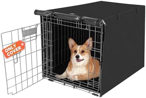 X-ZONE PET Dog Crate Cover Waterproof Kennel Cover, 30 in Black by X-ZONEPET