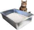 iPrimio Stainless Steel Cat Litter Box, XL 23.5" x 15.5" Open Pan by iPrimio