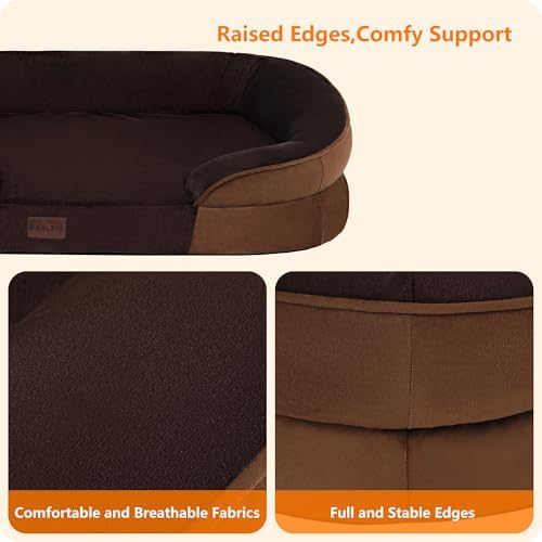Dwanton Orthopedic Waterproof XX-Large Dog Bed Sofa, Gel Memory Foam - Image 5