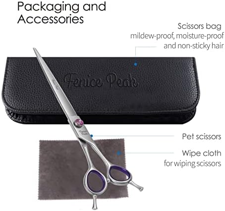 7'' Straight Dog Grooming Scissors - Image 7
