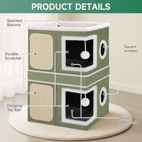Shikha 2 Story Cat House beds for Indoor Cats - Image 4
