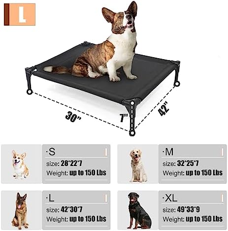 Garnpet Elevated Dog Bed for Large Dogs, Raised Dog Cot Fits Up to 120 LBs - Image 3