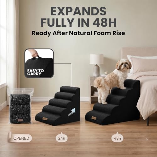 Miorun Dog Stairs for High Beds, 24.5" Foam Pet Ramp Step for Small Dogs - Image 7