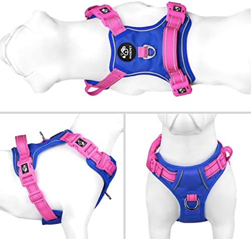 PHOEPET No Pull Dog Harness, Unique Colors Reflective Adjustable Dog Vest - Image 2