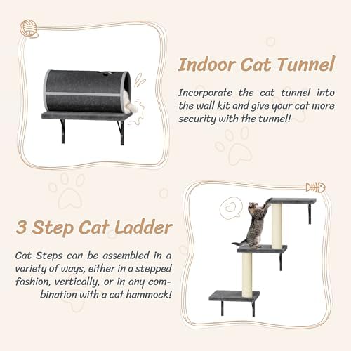 7-in-1 Cat Wall Shelves, Wall Mounted Climber Set - Image 5