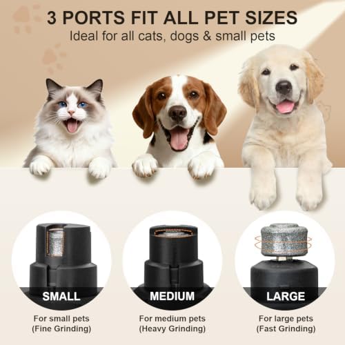 Dog Nail Grinder Silent Upgraded Cordless Grooming - Image 4